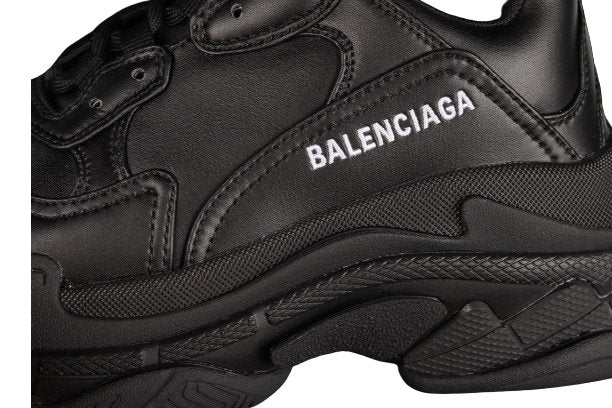 BA Triple S 'Black Leather' - Доставка до 7 дни
