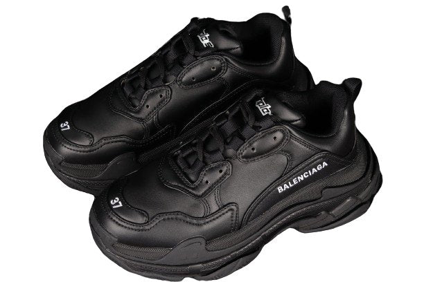 BA Triple S 'Black Leather' - Доставка до 7 дни