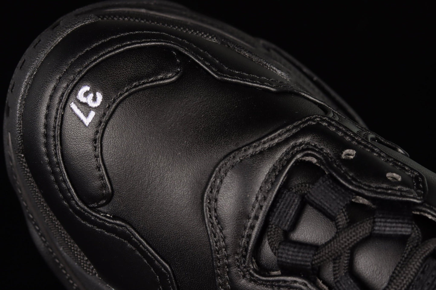 BA Triple S 'Black Leather' - Доставка до 7 дни