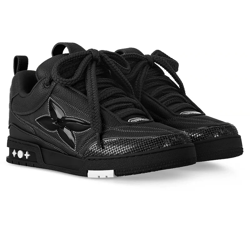 LV Skate Grained Black Leather