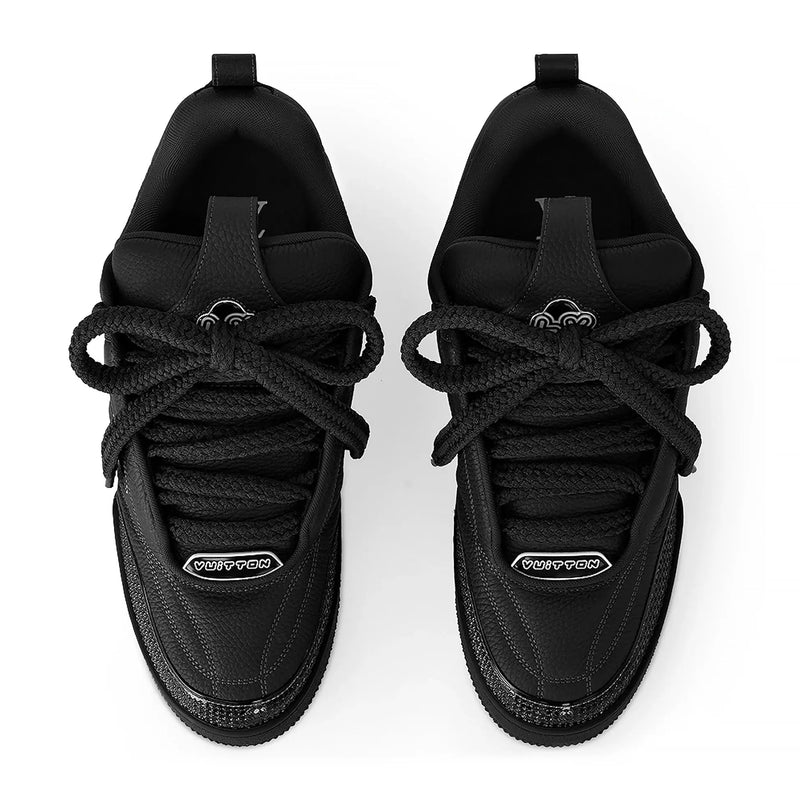 LV Skate Grained Black Leather