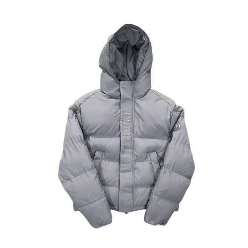 Trapstar Decoded Hooded Grey Puffer Jacket