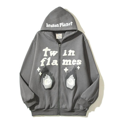 Broken Planet 'Twin Flames' ZIP UP - Доставка до 7 дни