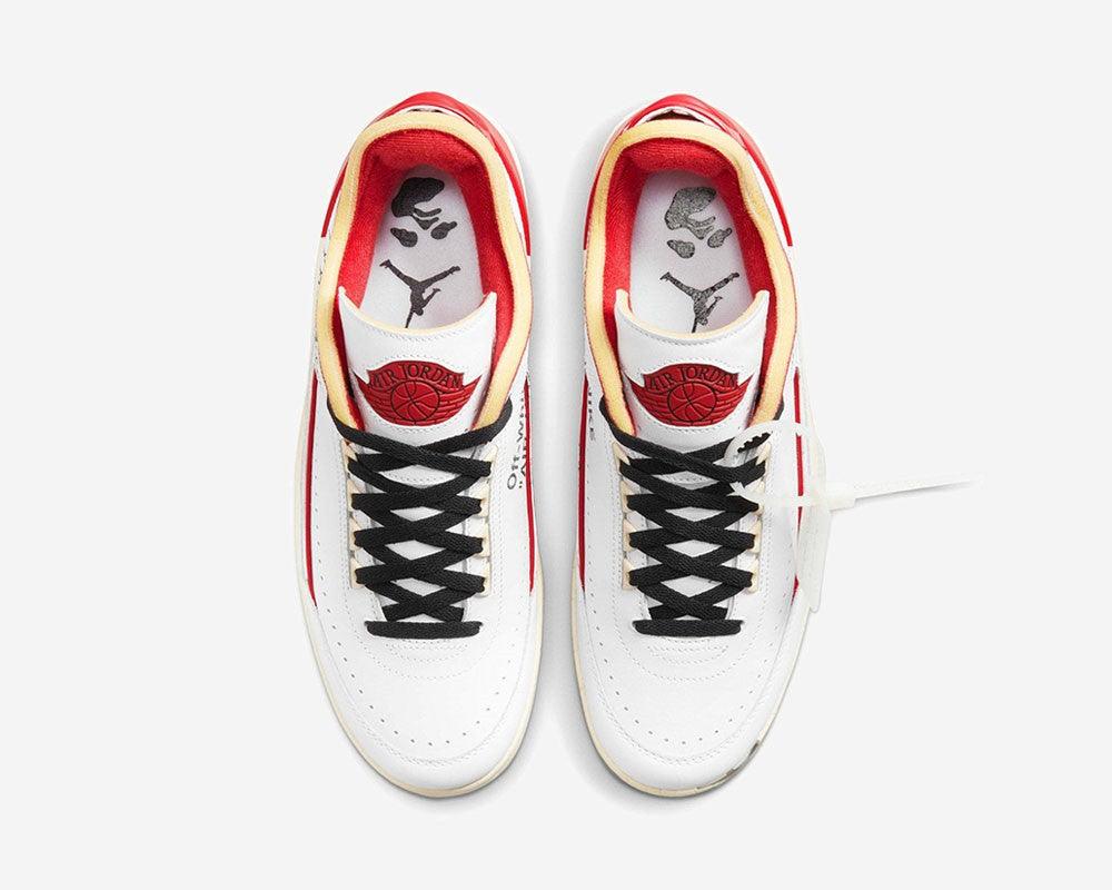 J2 Retro Low SP x OW ‘White Varsity Red’ - Доставка 14 - 20 работни дни